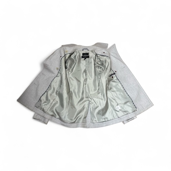 J. Crew Wool Cashmere Nello Gori Light Grey Peacoat size. 0 minimalist - Picture 5 of 8